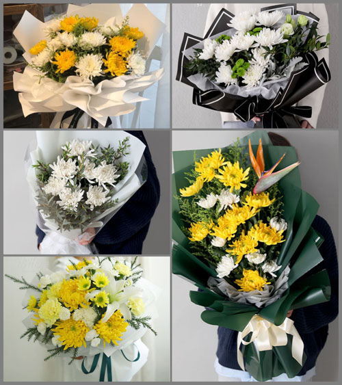 河北沧州盐山县孟店乡白事花束代送